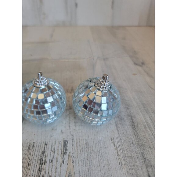 Mini glass disco ball set retro Xmas decor - Picture 4 of 9